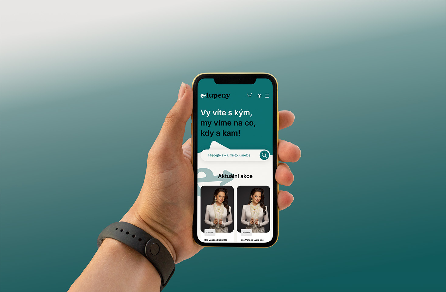 iPhone in Hand PSD Mockup